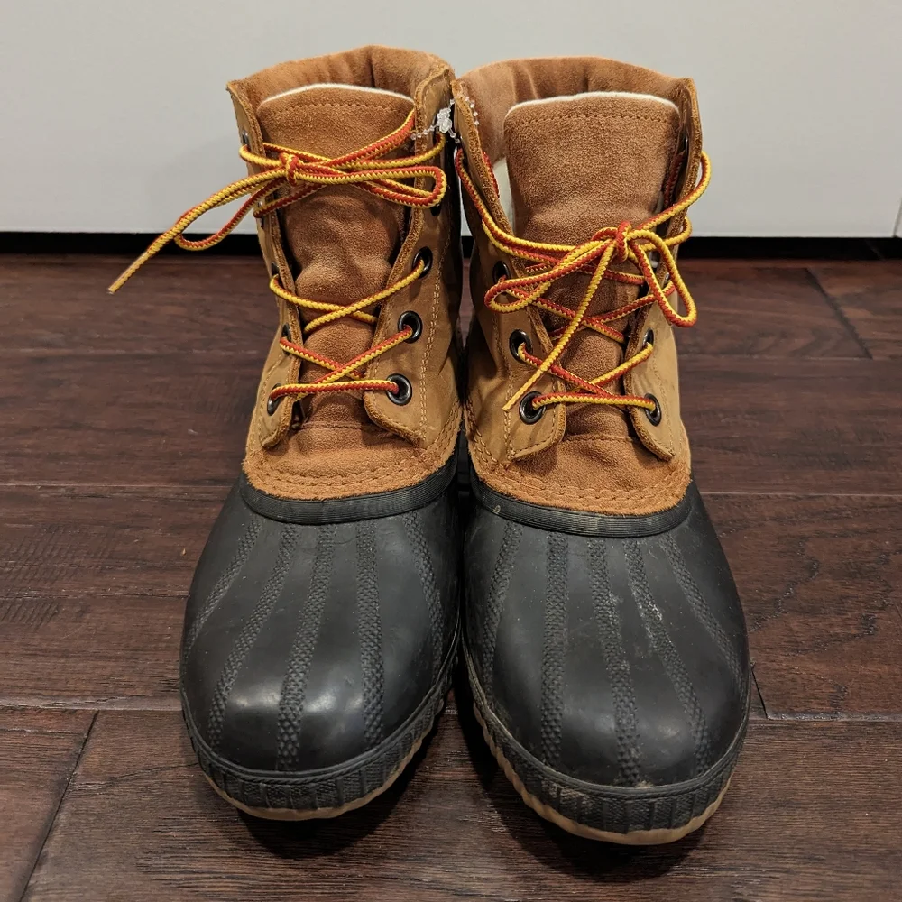 SOREL Cheyanne II Waterproof Leather lace-up duck boots snow winter boots